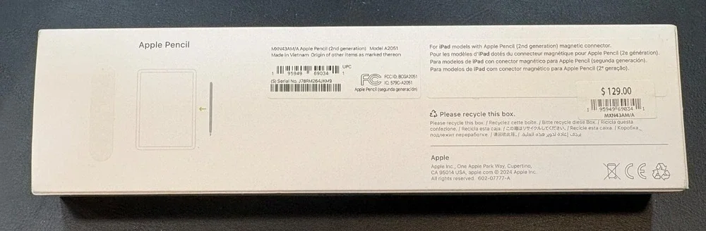 Apple Pencil (2nd Generation). A2051